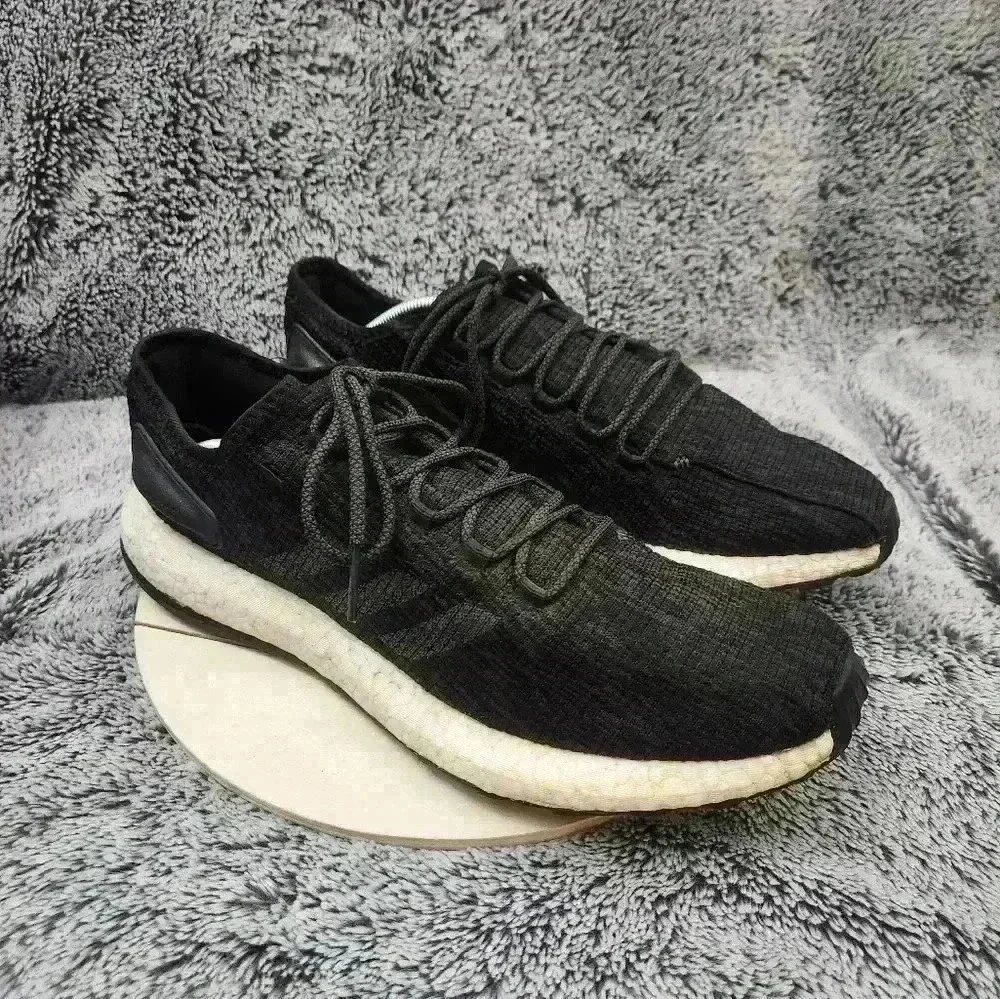 Adidas Pureboost Core Black Dark Solid Grey Sneakers Shoes Men Size 13 CP9326